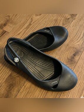 Crocs Olivia Ballet Flats Minimalist Workwear Black Women’s 7